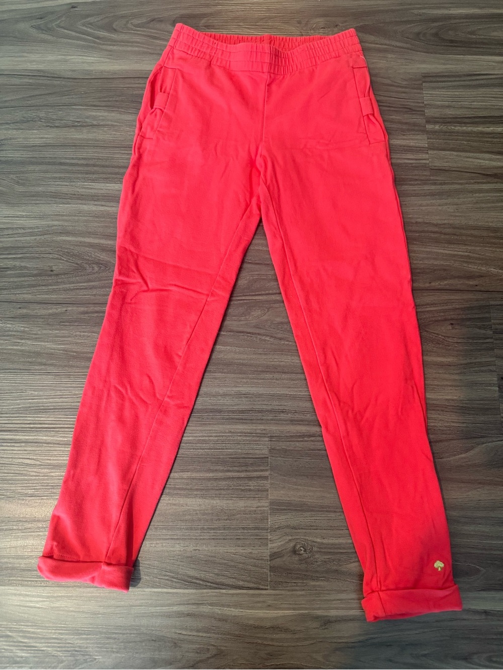 Girls Size 8 Kate Spade Jogger Pants in Bright Coral with Bow Detail